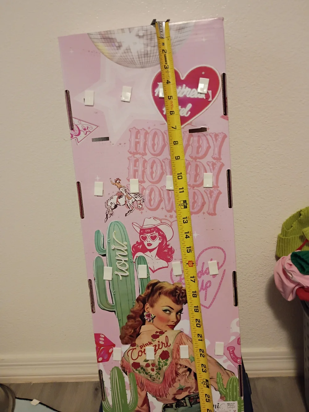 Pink Cowgirl  Wall Organizer - Pink